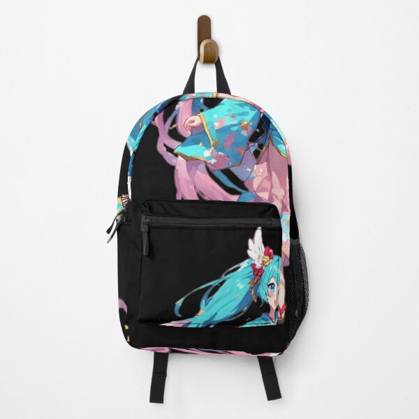 Item preview, Anime Girl in Blue Floral Kimono with Fan designed and sold by Radhestore.