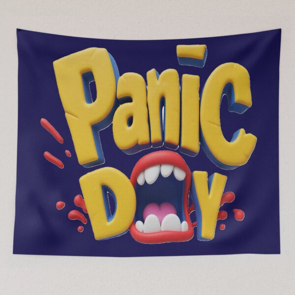 Item preview, panic day scream colorful typographic funny design designed and sold by SmashingDeals.