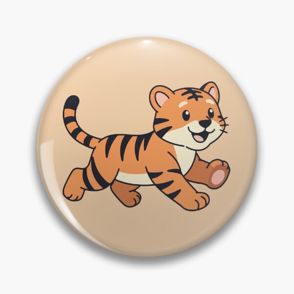 Item preview, Cute Cartoon Tiger Cub Adorable Chibi Baby Tiger Art designed and sold by SolutionsArt.
