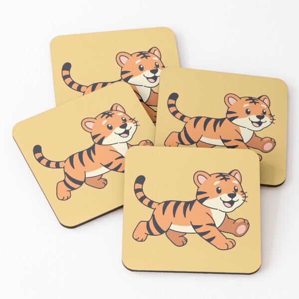 Item preview, Cute Cartoon Tiger Cub Adorable Chibi Baby Tiger Art designed and sold by SolutionsArt.