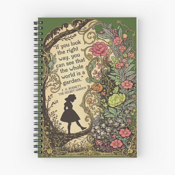 Item preview, The Secret Garden Quote Floral Collage designed and sold by Reverie & Roses.