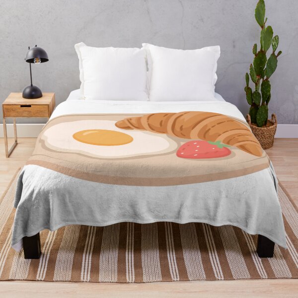 Item preview, Croissant and Fried Egg Breakfast Plate with Strawberry designed and sold by Anne97s.