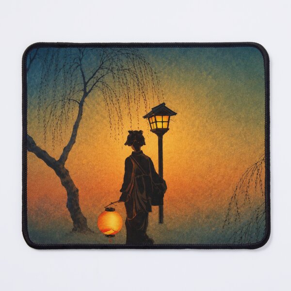 Item preview, Spring Evening - Japanese Lantern Night Art Nouveau Geisha Silhouette for Vintage Art Lovers designed and sold by RickE.