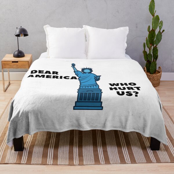 Item preview, Dear America Who Hurt Us - Statue of Liberty Silhouette designed and sold by SandyPlace.