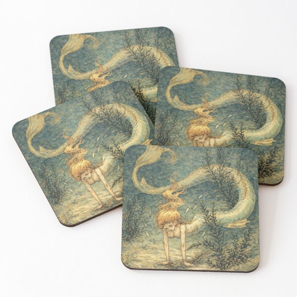 Item preview, Mermaid Art Nouveau Underwater Illustration for Fantasy Art Lovers designed and sold by RickE.