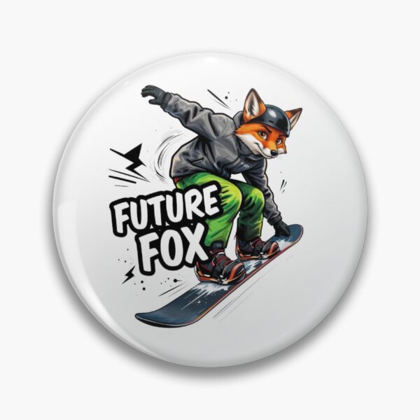 Item preview, Future Fox Snowboard Retro Animal Winter Sports Design designed and sold by PixelStyle Studio.