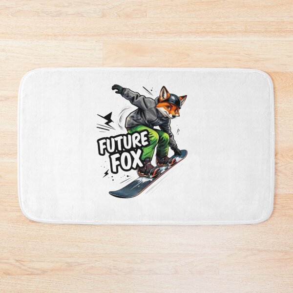 Item preview, Future Fox Snowboard Retro Animal Winter Sports Design designed and sold by PixelStyle Studio.
