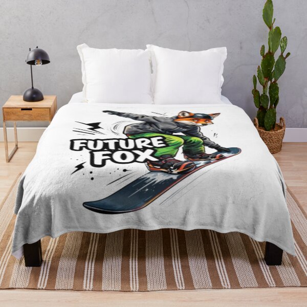 Item preview, Future Fox Snowboard Retro Animal Winter Sports Design designed and sold by PixelStyle Studio.
