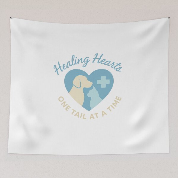 Item preview, Healing Hearts One Tail at a Time – Veterinary Love & Pet Care Design for Animal Lovers designed and sold by SoulThread Studio.