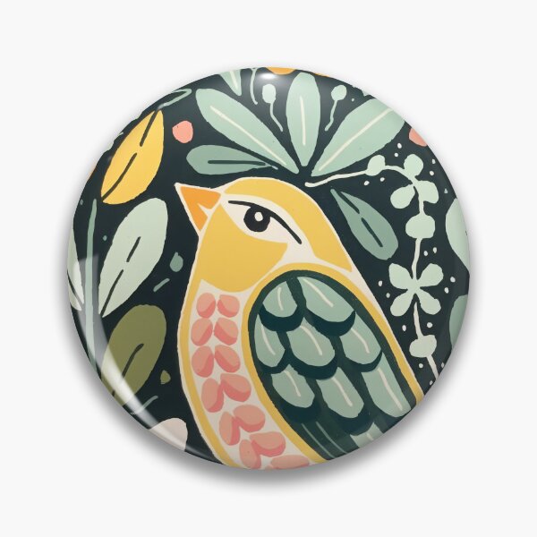Item preview, Golden Folk Garden Bird designed and sold by Filora Atelier | Bird Art.