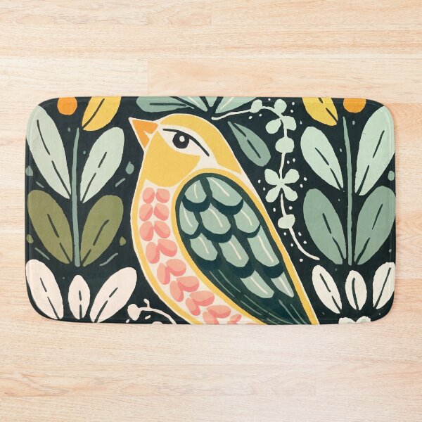 Item preview, Golden Folk Garden Bird designed and sold by Filora Atelier | Bird Art.
