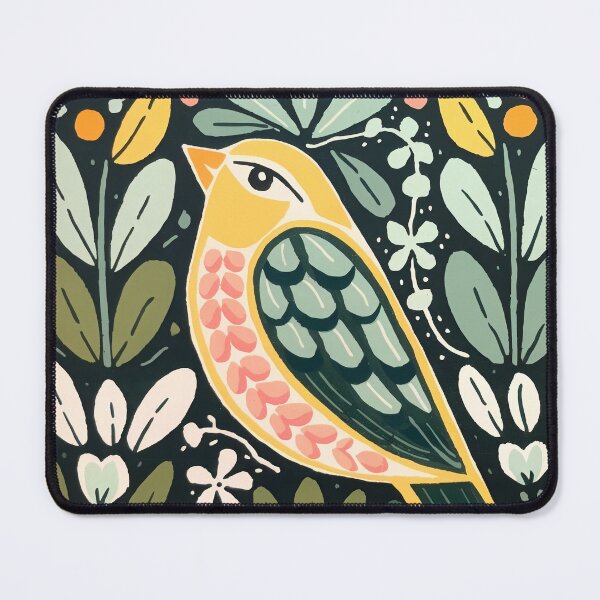 Item preview, Golden Folk Garden Bird designed and sold by Filora Atelier | Bird Art.