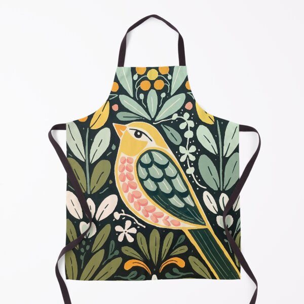 Item preview, Golden Folk Garden Bird designed and sold by Filora Atelier | Bird Art.