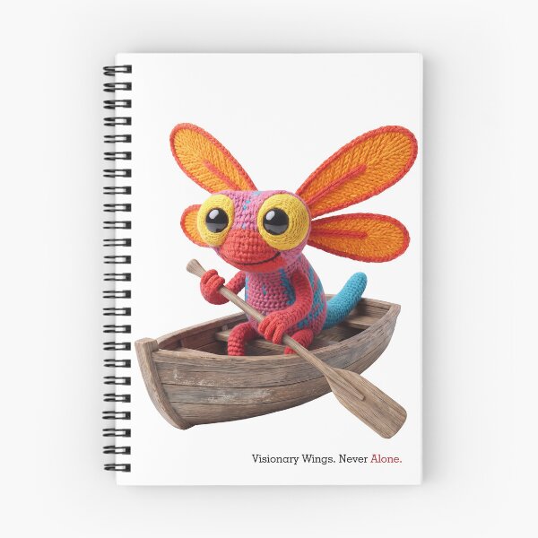 Item preview, Cute Crochet Dragonfly Creature in Wooden Rowboat designed and sold by canvahub.