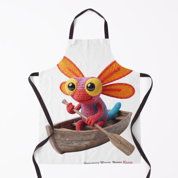 Item preview, Cute Crochet Dragonfly Creature in Wooden Rowboat designed and sold by canvahub.