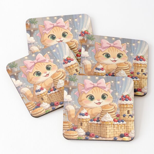 Item preview, Cute Pancake Castle Cat Feast designed and sold by Moody Vibes Studio.