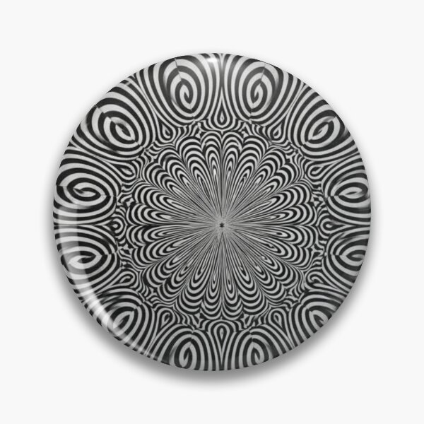 Item preview, Mind-Bending Optical Illusion - Black and White Hypnotic Mandala designed and sold by Dzblack.