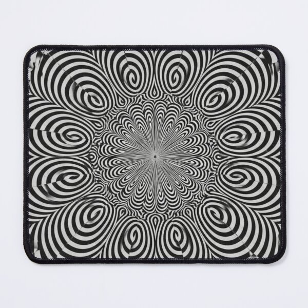 Item preview, Mind-Bending Optical Illusion - Black and White Hypnotic Mandala designed and sold by Dzblack.
