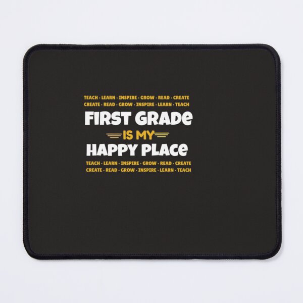 Item preview, First Grade Is My Happy Place Teacher Shirt | 1st Grade Teacher Tee | Back to School Gift | Classroom Apparel designed and sold by yochatees.