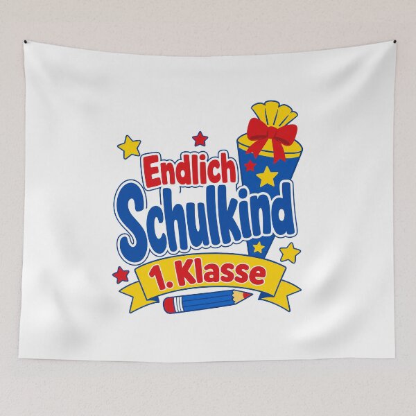 Item preview, First day of school Finally a schoolchild 1st grade School cone designed and sold by pirminio.