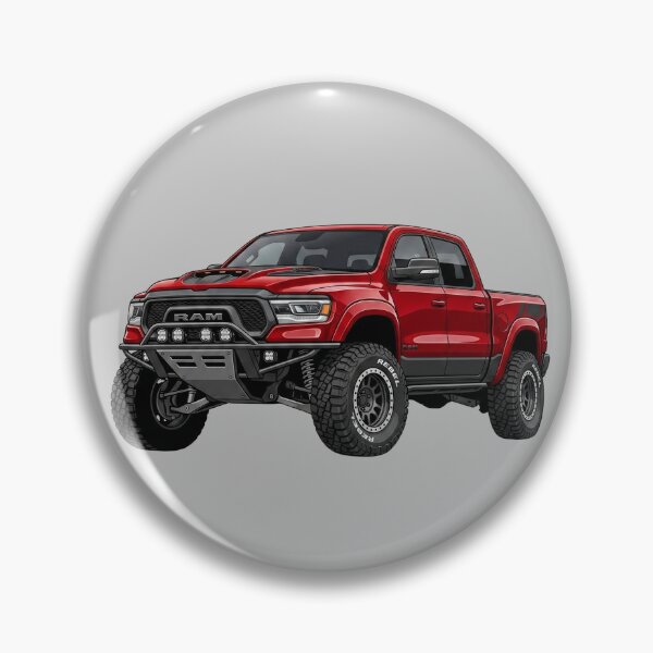 Item preview, Custom RAM Rebel Baja Build Red 4x4 Offroad Pickup Truck Illustration designed and sold by Motorline44.