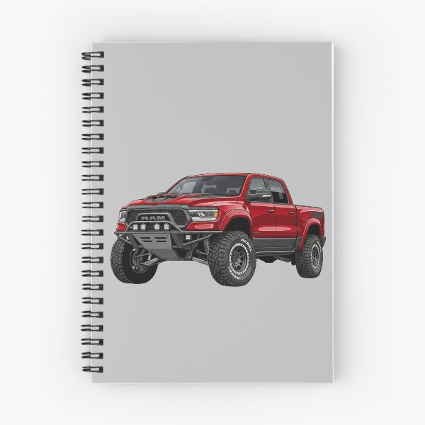 Item preview, Custom RAM Rebel Baja Build Red 4x4 Offroad Pickup Truck Illustration designed and sold by Motorline44.