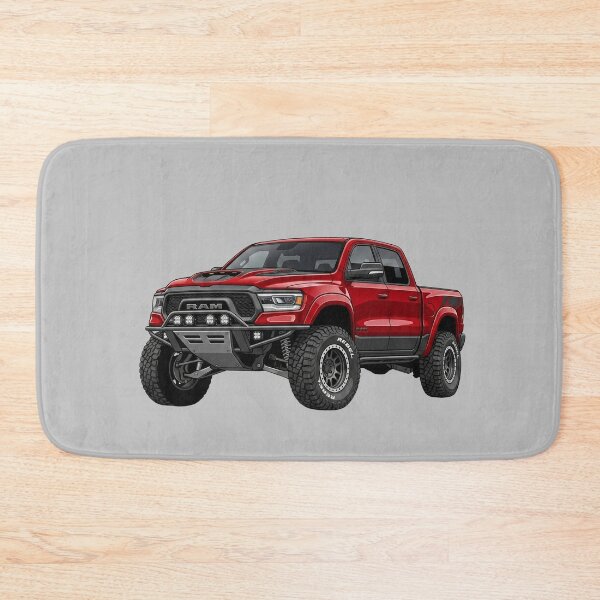 Item preview, Custom RAM Rebel Baja Build Red 4x4 Offroad Pickup Truck Illustration designed and sold by Motorline44.