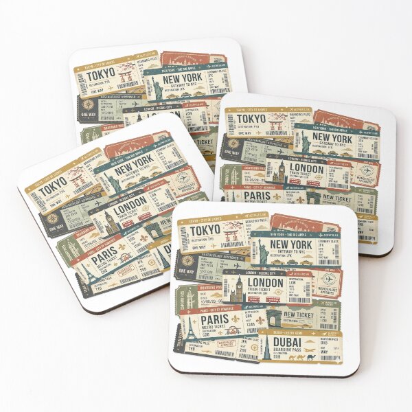 Item preview, World Travel Ticket Aesthetic Collage Global City Vibes designed and sold by crystalar95.