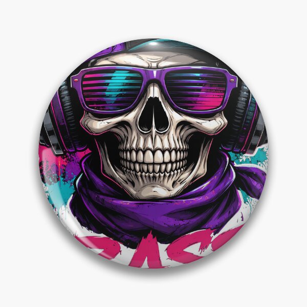 Item preview, Bass Drop Neon Skull DJ Music Streetwear designed and sold by FutureGarb.