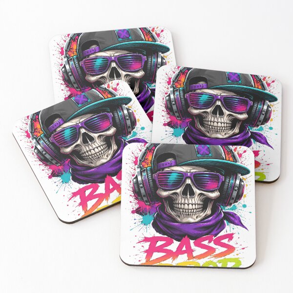 Item preview, Bass Drop Neon Skull DJ Music Streetwear designed and sold by FutureGarb.