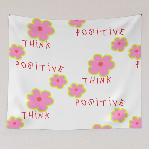 Item preview, Think Positive - Retro Y2K Flower Doodle designed and sold by Gelyane.