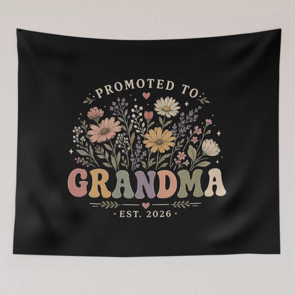 Aperçu de l'œuvre Promue grand-mère, Nouvelle grand-mère, Grand-mère (à partir de 2026), Cadeau d'annonce de grossesse pour grand-mère créée et vendue par Sprinkle12345.