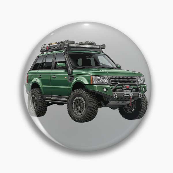 Item preview, Custom Range Rover Sport L320 Green Overland SUV 4x4 Illustration designed and sold by Motorline44.