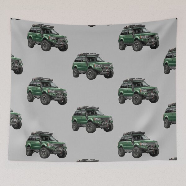 Item preview, Custom Range Rover Sport L320 Green Overland SUV 4x4 Illustration designed and sold by Motorline44.