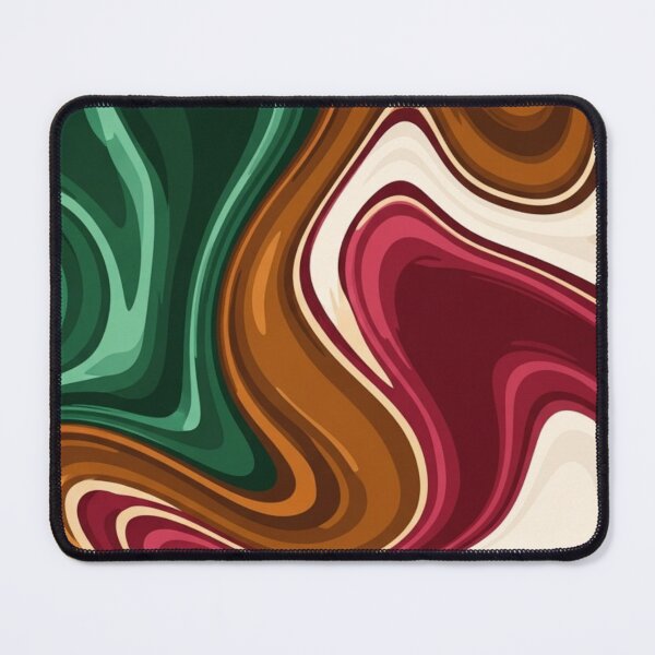 Item preview, Groovy Retro Fluid Art - Earthy Marbled Swirl Pattern designed and sold by Dzblack.