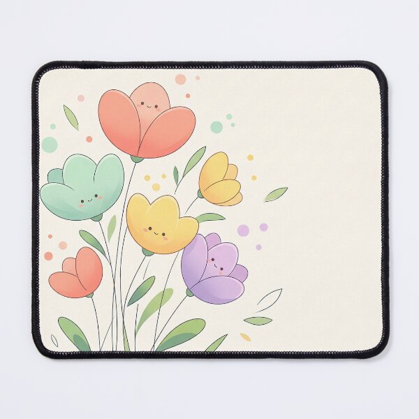 Item preview, Cute Kawaii Smiling Spring Flowers designed and sold by Neural Dream.