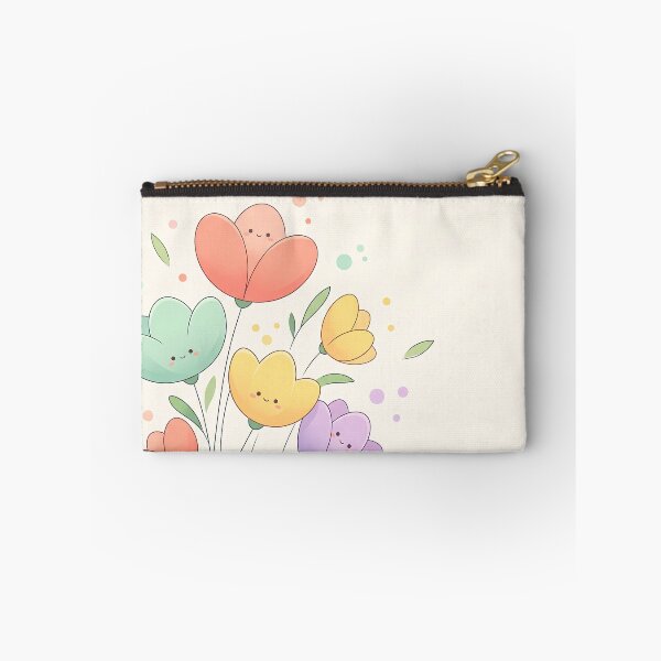 Item preview, Cute Kawaii Smiling Spring Flowers designed and sold by Neural Dream.