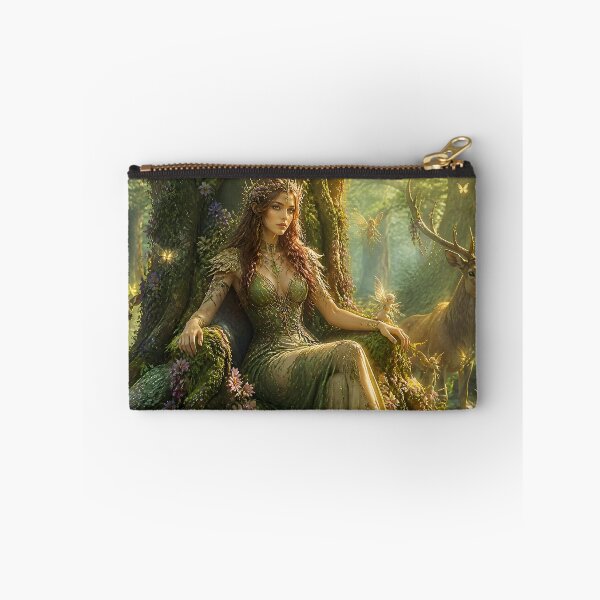 Item preview, Queen of the Enchanted Forest Fairy Goddess with Deer and Fairies designed and sold by LittleBigGifts.