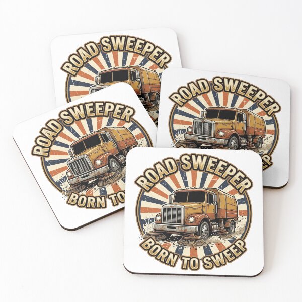 Item preview, Road Sweeper Born To Sweep Vintage Retro Street Sweeper Truck T-Shirt designed and sold by katiecorners.