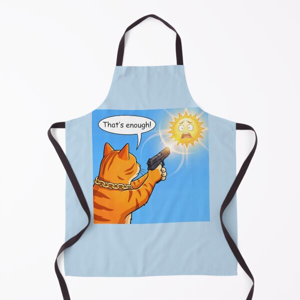 Item preview, That's Enough! Funny Orange Cat vs The Sun – Summer Heat Meme designed and sold by WordPlayStudio.