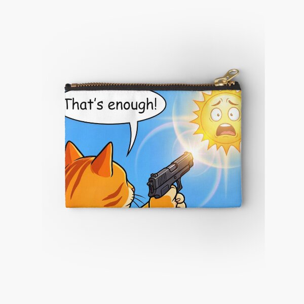 Item preview, That's Enough! Funny Orange Cat vs The Sun – Summer Heat Meme designed and sold by WordPlayStudio.
