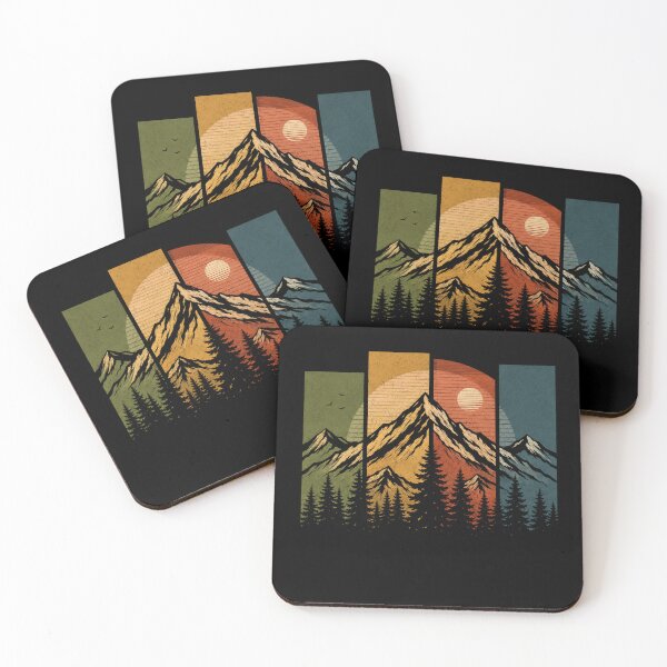 Item preview, Vintage Retro Mountain Adventure Landscape Wilderness Nature designed and sold by Moizento.