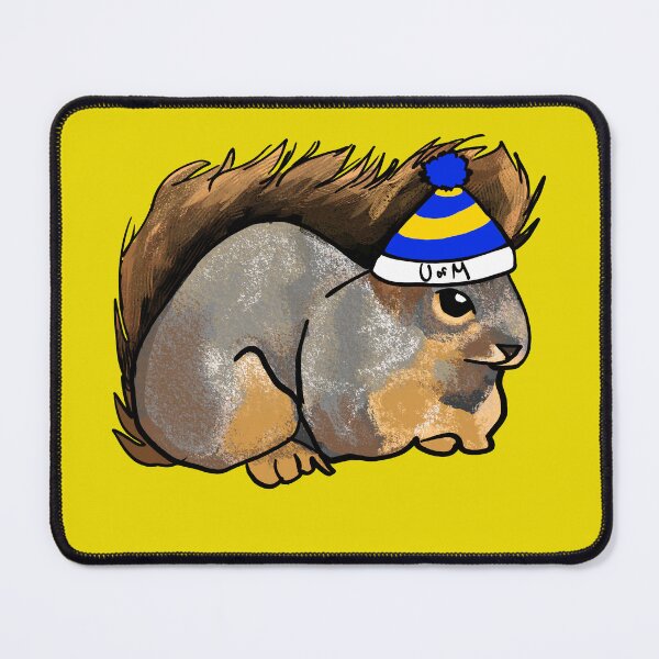 Item preview, Squirrel in a University of Michigan Hat designed and sold by Chaotic-Koala.