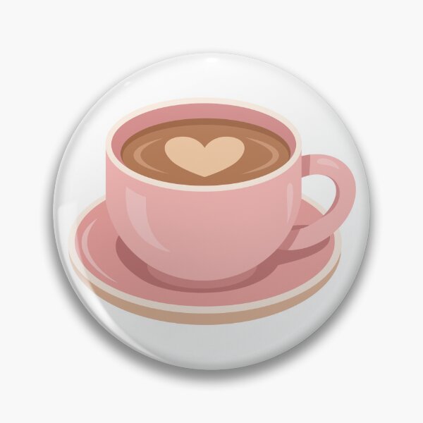 Item preview, Heart Latte Art in Pink Coffee Cup and Saucer designed and sold by Anne97s.
