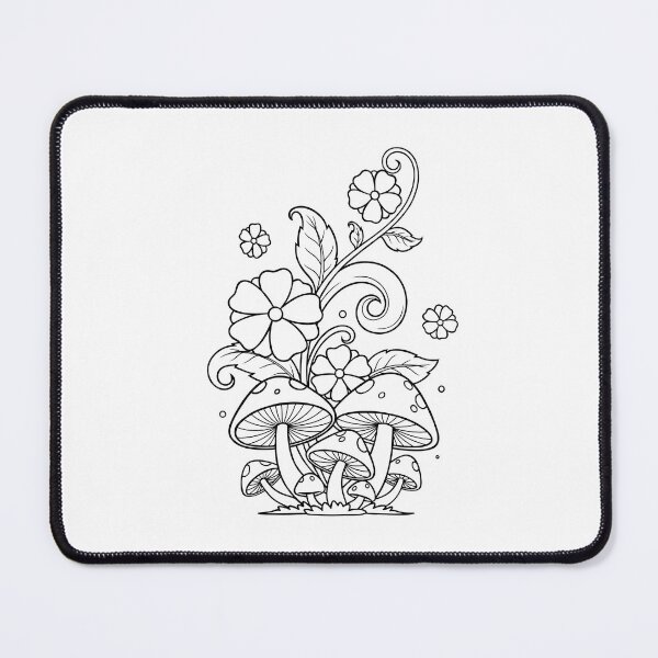 Item preview, Whimsical Floral Mushroom Garden designed and sold by ArtPer-design.