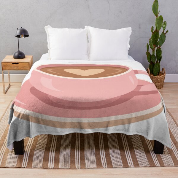 Item preview, Heart Latte Art in Pink Coffee Cup and Saucer designed and sold by Anne97s.