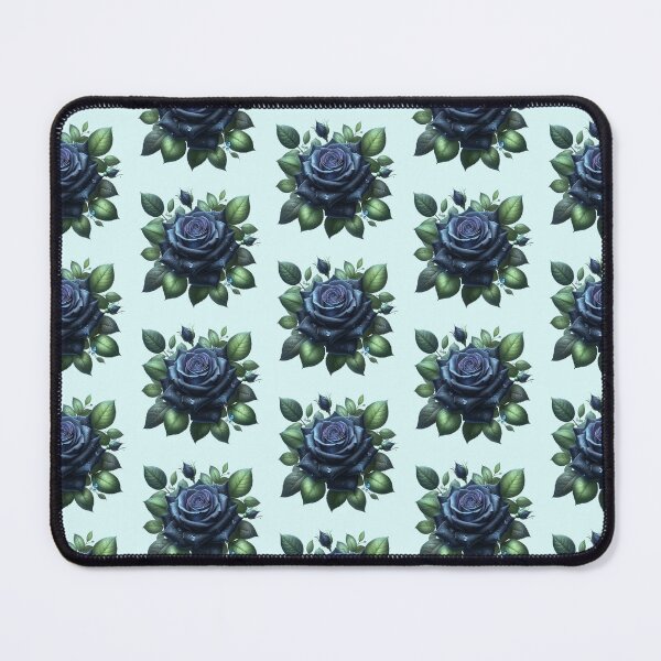Item preview, Dark Blue Rose with Water Drops Floral Illustration designed and sold by SweetLilith.
