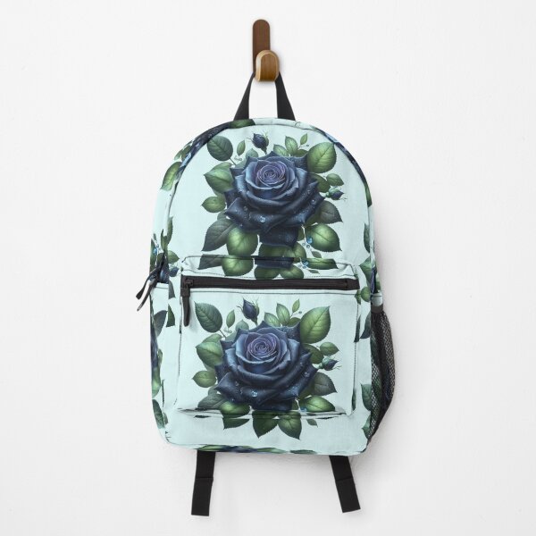 Item preview, Dark Blue Rose with Water Drops Floral Illustration designed and sold by SweetLilith.