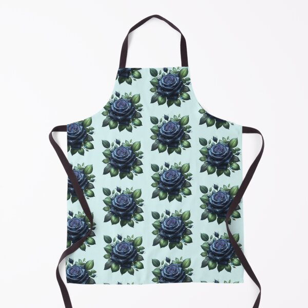 Item preview, Dark Blue Rose with Water Drops Floral Illustration designed and sold by SweetLilith.