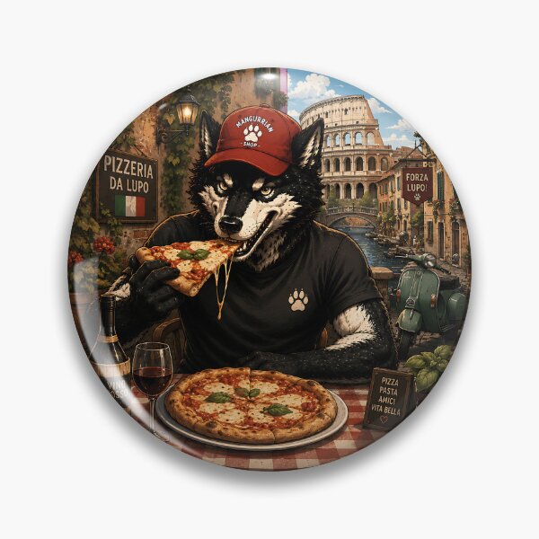 Item preview, wolf pizza designed and sold by Mangurrian Shop.